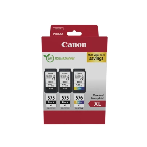 Canon 5437C004 nabój z tuszem 3 szt. Oryginalny Wysoka (XL) wydajność Czarny, Cyjan, Purpurowy, Żółty
