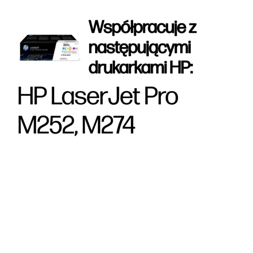 HP 201X – zestaw 3 oryginalnych wkładów z tonerem LaserJet XL, błękitny/purpurowy/żółty