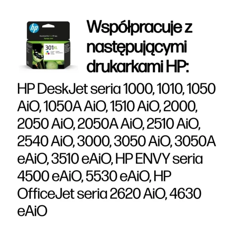Tusz kolorowy HP 301XL CMY CH564EE