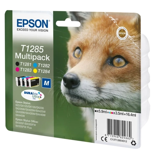 Epson Fox Multipack 4-kolorowy T1285 DURABrite Ultra Ink