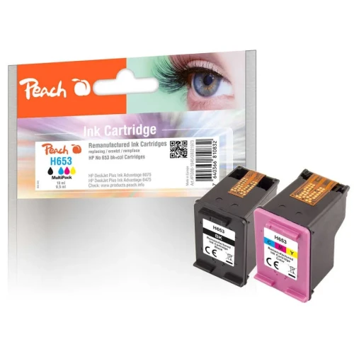 Peach PI300-1045 nabój z tuszem 2 szt. Zamiennik Czarny, Cyjan, Purpurowy, Żółty