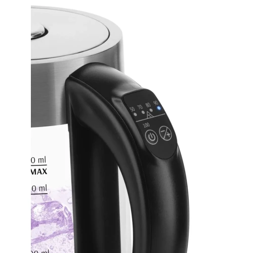 Eta Crystela Digi II czajnik elektryczny 1,7 l 2200 W Stal nierdzewna, Przezroczysty