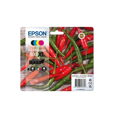 Epson 503XL nabój z tuszem 4 szt. Oryginalny Wysoka (XL) wydajność Czarny, Cyjan, Purpurowy, Żółty