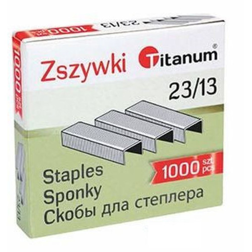 Zszywki 23/13 1000 szt Titanum