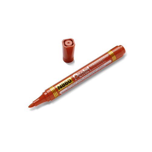 Marker permanentny wkład czerwony 1,2-4,5mm ścięta końcówka Pentel