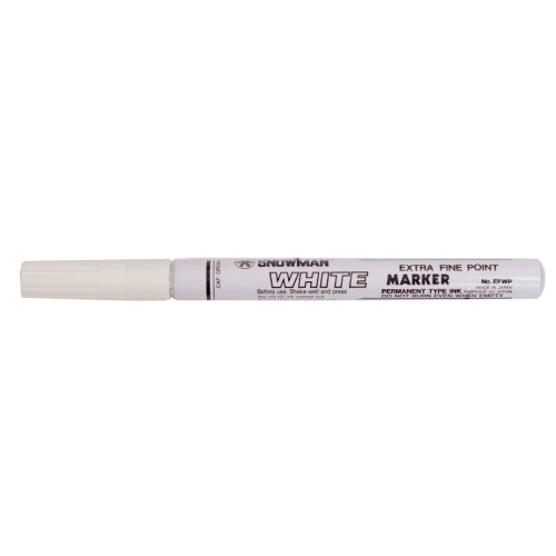 Marker olejowy cienki biały wkład biały 0,5mm okrągła końcówka Snowman