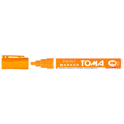 Marker olejowy, fibrowa końcówka 2,5mm, pomarańczowy TO-440 Toma-4287996