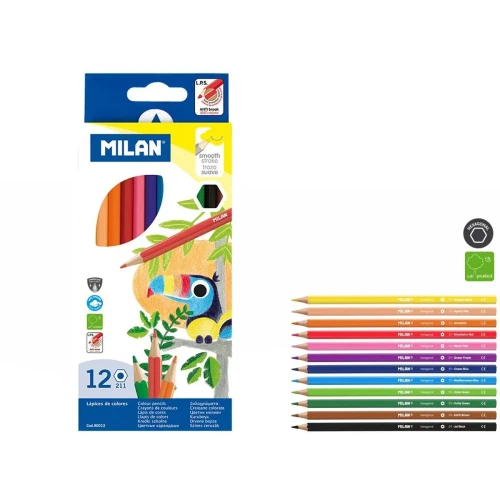 Kredki ołówkowe 12 kol. Milan (80012)
