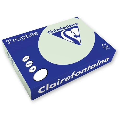 Papier kolorowy A4 kolorowy zielony jasny 250k. 80g Trophee (xca41974)