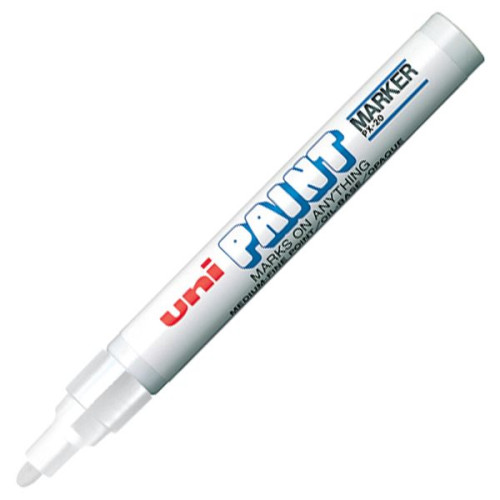 Marker olejowy wkład biały 2,2-2,8mm okrągła końcówka Uni (PX-20)