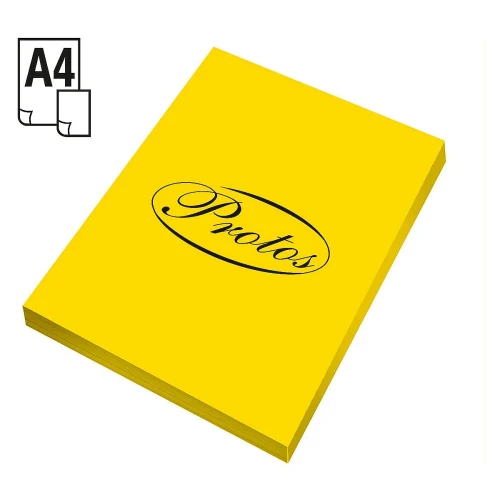 Papier kolorowy A4 żółty 50k. 160g Protos