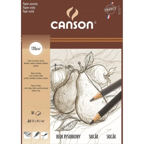 Blok rysunkowy A4 biały 120g 25k Canson (400024274)
