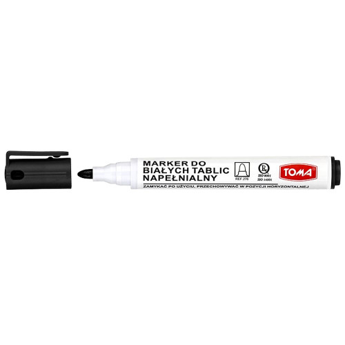 Marker suchościeralny wkład czarny 1,0-5,0mm okrągła końcówka Toma