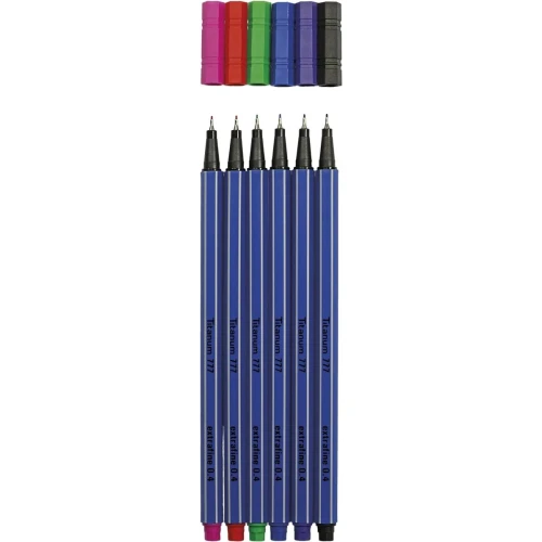 Cienkopis Fineliner wkład mix 0,4mm 6kol. Titanum (777)