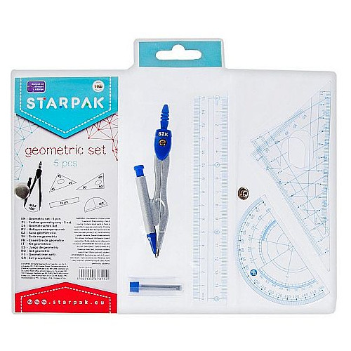 Komplet geometryczny 5 el. Starpak (262681)