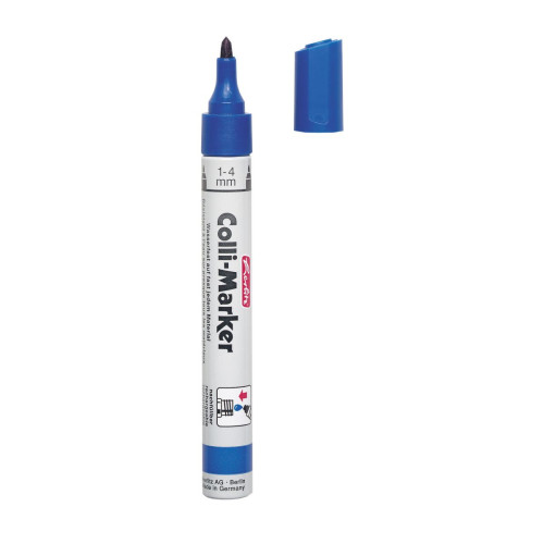 Marker permanentny Colli-Marker 9566720 wkład niebieski 1,0-4,0mm okrągła końcówka Herlitz (400202808)