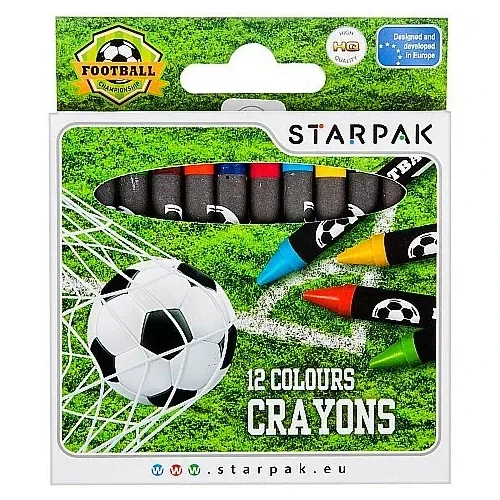 Kredki świecowe Football 12 kol. Starpak (274534)