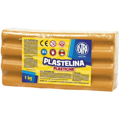 Plastelina 1 kol. pomarańczowa 1000g Astra