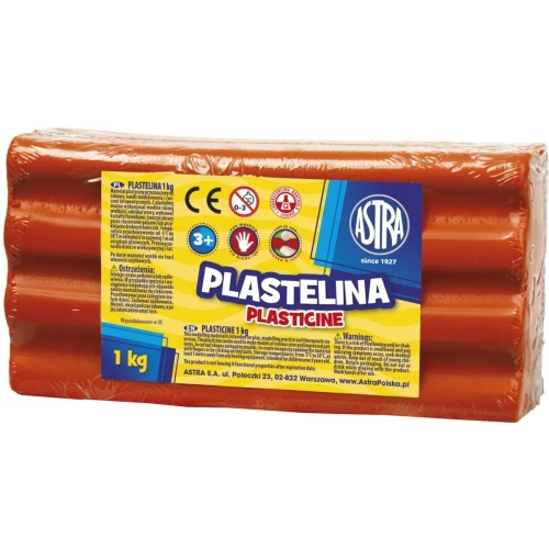 Plastelina 1 kol. czerwona 1000g Astra