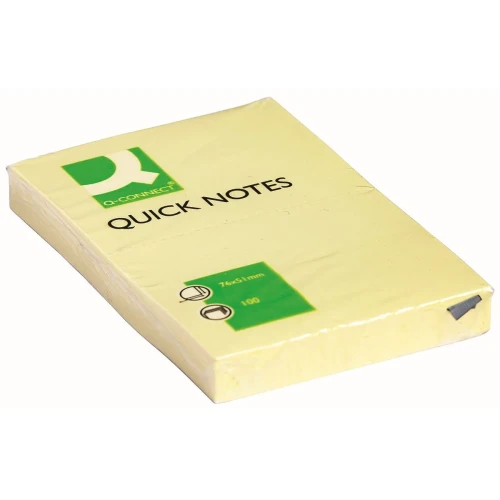 Notes samoprzylepny (karteczki) żółty 100k [mm:] 51x76 Q-Connect (KF10501)