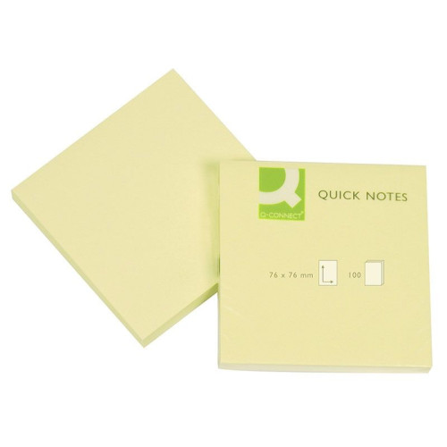 Notes samoprzylepny (karteczki) żółty 100k [mm:] 76x76 Q-Connect (KF10502)