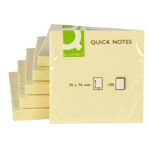 Notes samoprzylepny (karteczki) żółty 100k [mm:] 76x76 Q-Connect (KF10502)