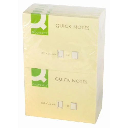 Notes samoprzylepny (karteczki) żółty jasny 100k [mm:] 102x76 Q-Connect (KF01410)