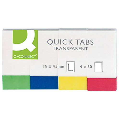 Zakładki indeksujące 200k [mm:] 19x43 Q-Connect (KF01225)