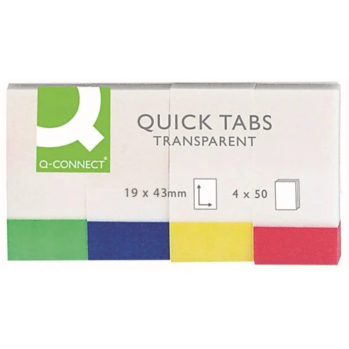 Zakładki indeksujące 200k [mm:] 19x43 Q-Connect (KF01225)