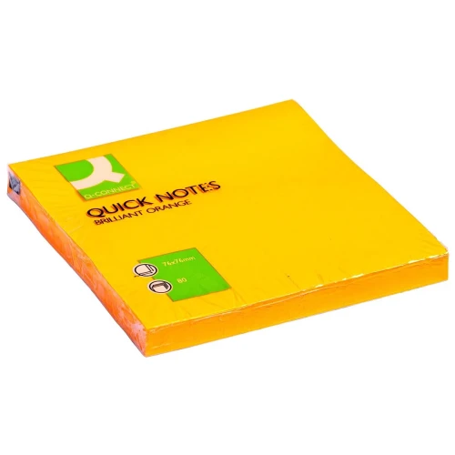 Notes samoprzylepny (karteczki) pomarańczowa 80k [mm:] 76x76 Q-Connect (KF10517)