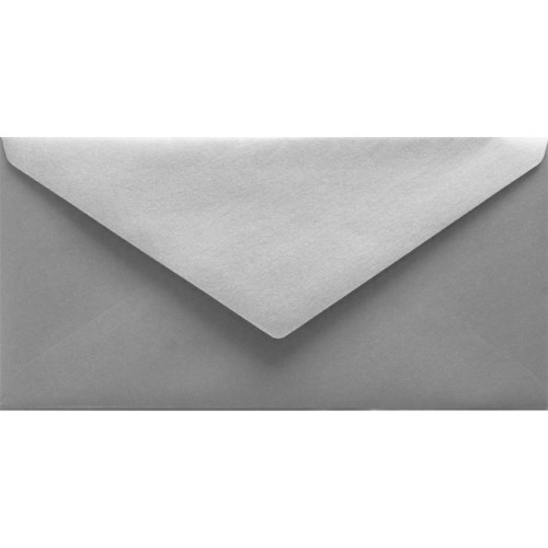 Koperta DL srebrne srebrna [mm:] 110x220 Logos 50 sztuk