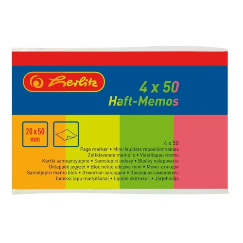 Notes samoprzylepny (karteczki) 790642 mix fluo 200k Herlitz (300008424)