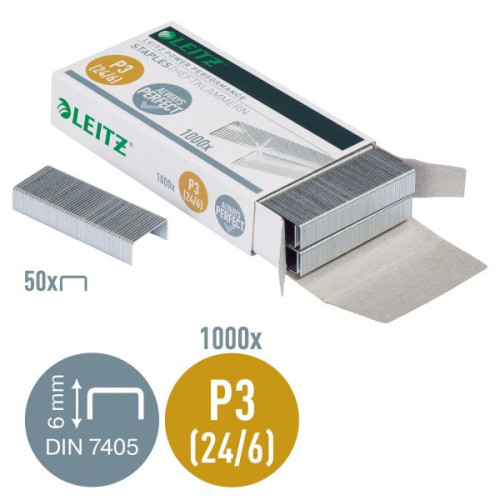 Zszywki 24/6 24/6 1000 szt Leitz (55700000)