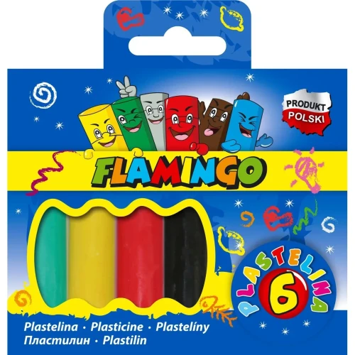 Plastelina 6 kol. mix Flamingo (PL06)