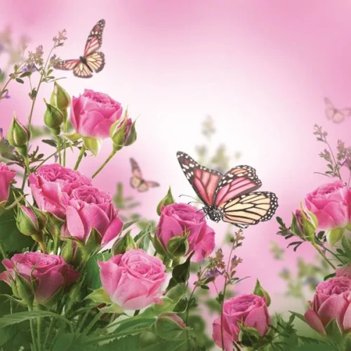 Serwetki wiosna mix bibuła [mm:] 330x330