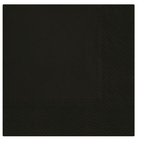 Serwetki czarny bibuła [mm:] 330x330 Paw (111018)