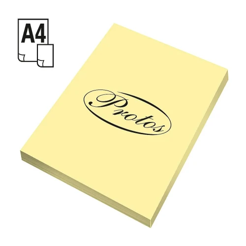 Papier kolorowy A4 żółty jasny 100k. 80g Protos