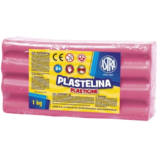 Plastelina 1 kol. różowa jasna 1000g Astra (303111007)