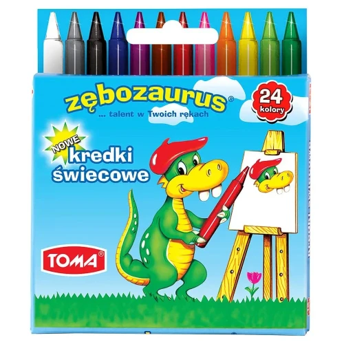 Kredki świecowe Zębozaurus 24 kol. Toma (TO-054)