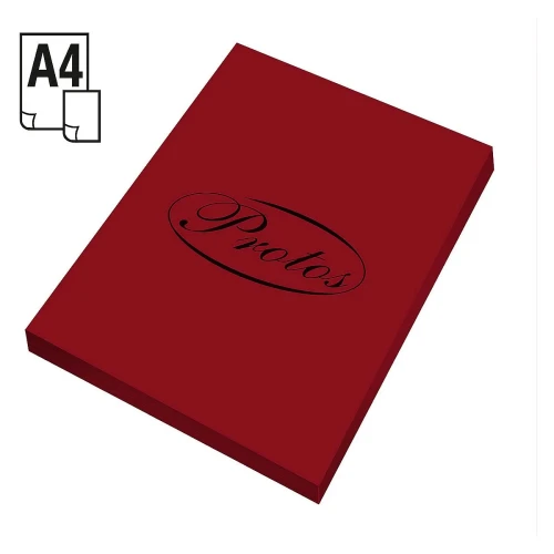 Papier kolorowy A4 bordowy 50k. 170g Protos
