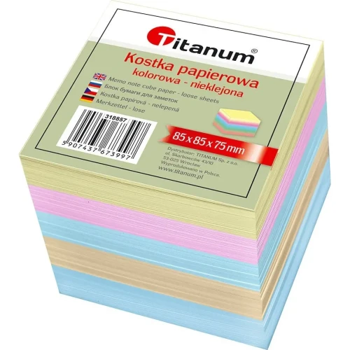 Kostka papierowa nieklejona duża mix [mm:] 85x85x 75 Titanum