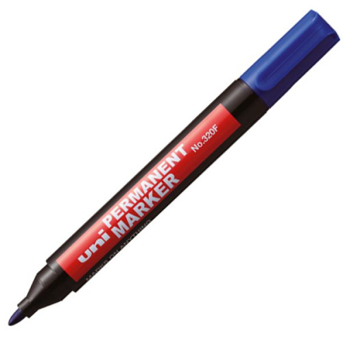 Marker permanentny wkład niebieski 1,0-3,0mm okrągła końcówka Uni (NO-320F)