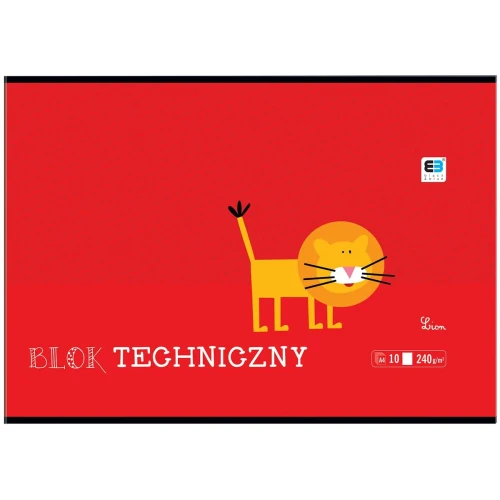 Blok techniczny B&B KIDS A4 białe 240g 10k Interdruk (BLTBB)