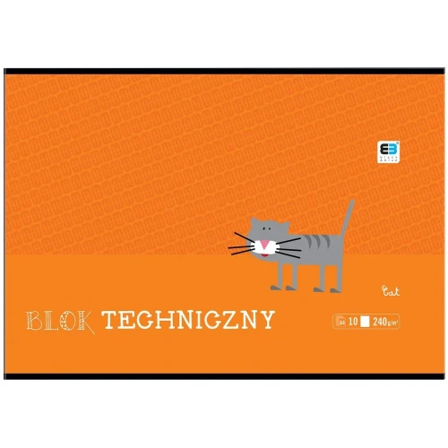 Blok techniczny B&B KIDS A4 białe 240g 10k Interdruk (BLTBB)