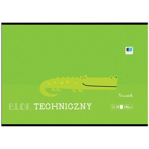 Blok techniczny B&B KIDS A4 białe 240g 10k Interdruk (BLTBB)
