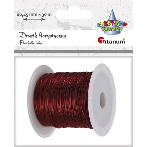 Drucik Craft-Fun Series florystyczny kolor: czerwony 30 m Titanum (339373)