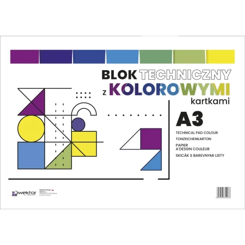 Blok techniczny kolor A3 mix 160g 10k Wektor