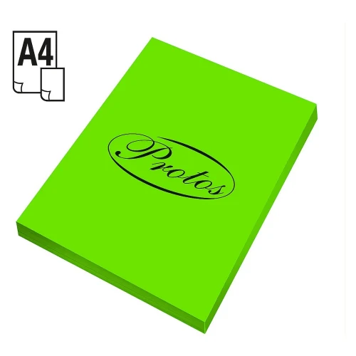 Papier kolorowy A4 fluo zielony 100k. 75g Protos