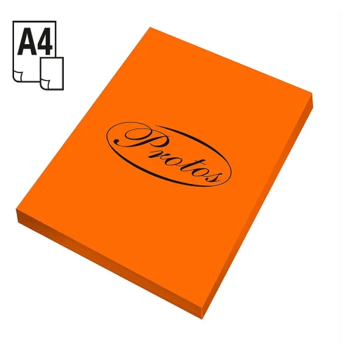 Papier kolorowy A4 fluo pomarańczowy 100k. 75g Protos