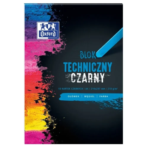 Blok techniczny OXFORD A4 10k 210G czarny 400093231-6057500